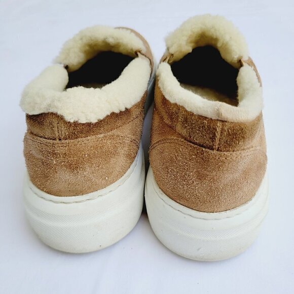 M. Gemi Women's Chestnut Suede The Sofia Shearling Slip-on Sneaker - 39 (US 8.5) - Picture 6 of 10